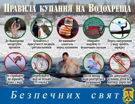 Правила купання на Водохреща