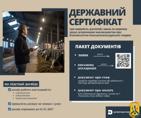Як отримати сертифікат з благополуччя тварин з 1 січня 2026 року