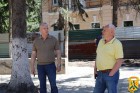 16 червня 2026 року міський голова Первомайської міської територіальної громади Олег Демченко спільно з першим заступником міського голови Дмитром Малішевським здійснили огляд робіт у сквері Перемоги